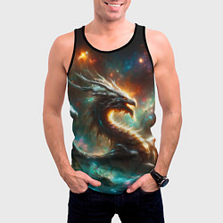 Майка-безрукавка мужская The incredible space dragon, цвет: 3D-черный — фото 2