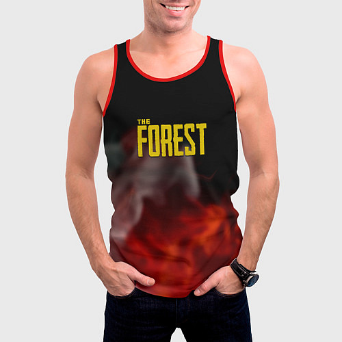Мужская майка без рукавов Forest fire game / 3D-Красный – фото 3