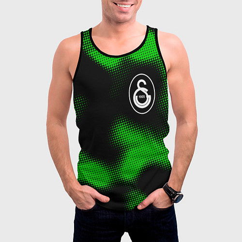 Мужская майка без рукавов Galatasaray sport halftone / 3D-Черный – фото 3