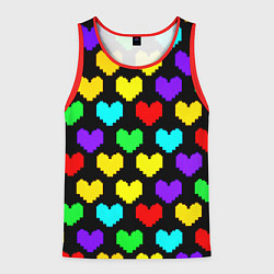 Майка-безрукавка мужская Undertale heart pattern, цвет: 3D-красный