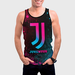 Майка-безрукавка мужская Juventus - neon gradient, цвет: 3D-черный — фото 2