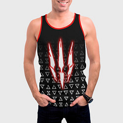 Майка-безрукавка мужская The witcher - red logo, цвет: 3D-красный — фото 2