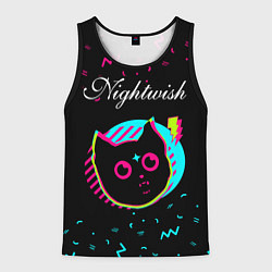 Майка-безрукавка мужская Nightwish - rock star cat, цвет: 3D-черный
