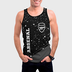 Майка-безрукавка мужская Arsenal sport на темном фоне вертикально, цвет: 3D-черный — фото 2