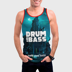 Майка-безрукавка мужская Dnb night, цвет: 3D-красный — фото 2