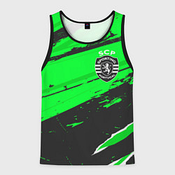 Майка-безрукавка мужская Sporting sport green, цвет: 3D-черный
