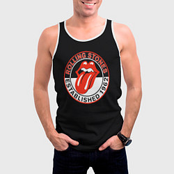 Майка-безрукавка мужская Rolling Stones Established 1962 group, цвет: 3D-белый — фото 2