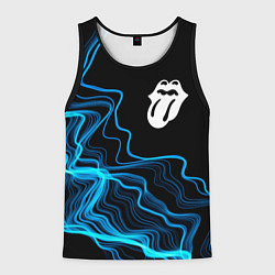 Майка-безрукавка мужская Rolling Stones sound wave, цвет: 3D-черный