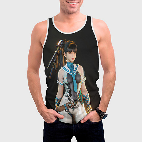 Мужская майка без рукавов Красотка Ева stellar blade / 3D-Белый – фото 3