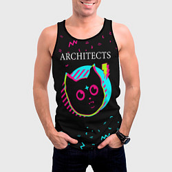 Майка-безрукавка мужская Architects - rock star cat, цвет: 3D-черный — фото 2