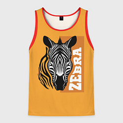 Майка-безрукавка мужская Zebra head, цвет: 3D-красный