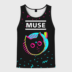 Майка-безрукавка мужская Muse - rock star cat, цвет: 3D-черный