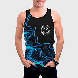 Майка-безрукавка мужская Avril Lavigne sound wave, цвет: 3D-черный — фото 2