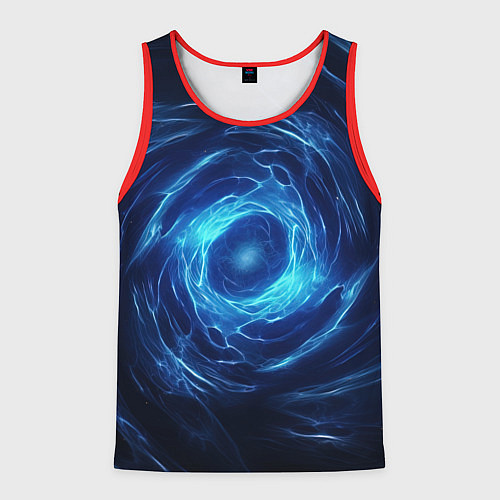 Мужская майка без рукавов Взрыв синий геометрической абстракции / 3D-Красный – фото 1