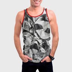 Майка-безрукавка мужская Фольгой обмотанный, цвет: 3D-красный — фото 2
