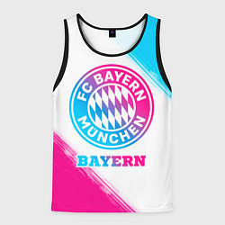 Майка-безрукавка мужская Bayern neon gradient style, цвет: 3D-черный