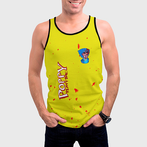 Мужская майка без рукавов Poppy Playtime Хагги Вагги монстр / 3D-Черный – фото 3