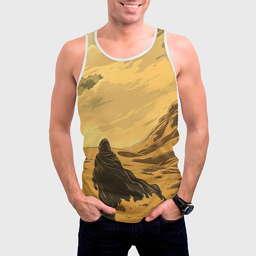 Мужская майка без рукавов Dune - The Traveler / 3D-Белый – фото 3