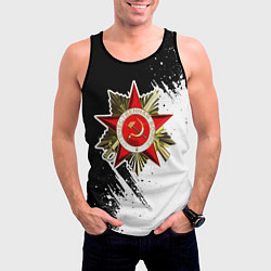 Майка-безрукавка мужская Великая отечественная - белый и черный, цвет: 3D-черный — фото 2