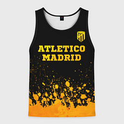 Майка-безрукавка мужская Atletico Madrid - gold gradient посередине, цвет: 3D-черный