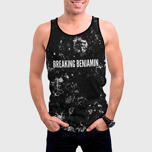 Мужская майка без рукавов Breaking Benjamin black ice / 3D-Черный – фото 3