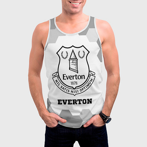 Мужская майка без рукавов Everton sport на светлом фоне / 3D-Белый – фото 3