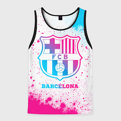 Майка-безрукавка мужская Barcelona neon gradient style, цвет: 3D-черный