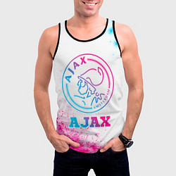 Майка-безрукавка мужская Ajax neon gradient style, цвет: 3D-черный — фото 2
