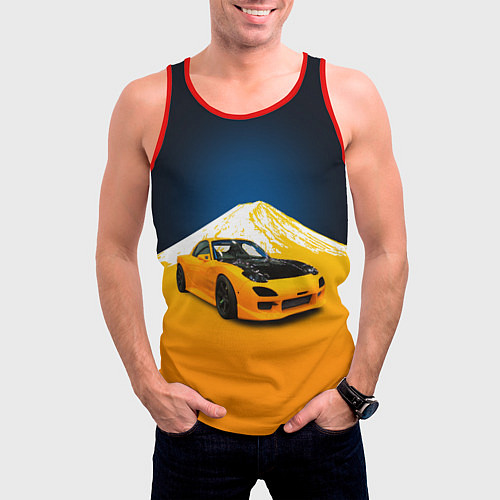 Мужская майка без рукавов Спортивный японский автомобиль / 3D-Красный – фото 3