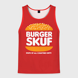 Майка-безрукавка мужская Burger skuf, цвет: 3D-красный