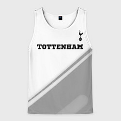 Майка-безрукавка мужская Tottenham sport на светлом фоне посередине, цвет: 3D-белый