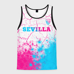 Мужская майка без рукавов Sevilla neon gradient style посередине