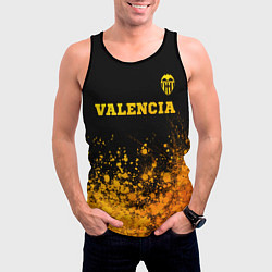 Майка-безрукавка мужская Valencia - gold gradient посередине, цвет: 3D-черный — фото 2