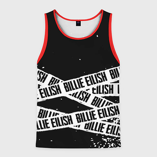 Мужская майка без рукавов Billie Eilish steel music eng / 3D-Красный – фото 1