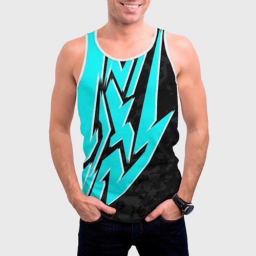 Мужская майка без рукавов Mint graffiti / 3D-Белый – фото 3