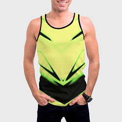Майка-безрукавка мужская Geometry stripes кислотный стиль, цвет: 3D-черный — фото 2