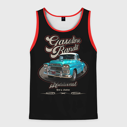 Мужская майка без рукавов Винтажный пикап Chevrolet Apache 1959 года / 3D-Красный – фото 1