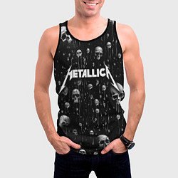 Майка-безрукавка мужская Metallica - rock, цвет: 3D-черный — фото 2