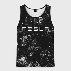 Майка-безрукавка мужская Tesla black ice, цвет: 3D-черный