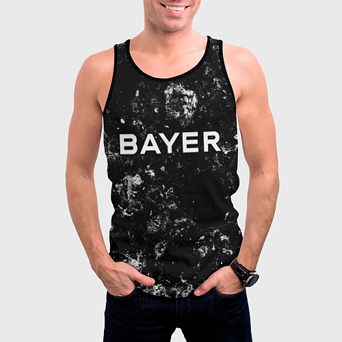 Мужская майка без рукавов Bayer 04 black ice / 3D-Черный – фото 3