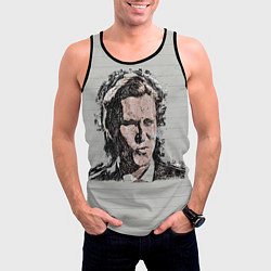 Майка-безрукавка мужская Нарисованный Патрик Бэйтман, цвет: 3D-черный — фото 2