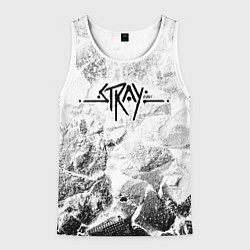 Майка-безрукавка мужская Stray white graphite, цвет: 3D-белый
