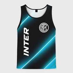 Майка-безрукавка мужская Inter неоновые лампы, цвет: 3D-черный