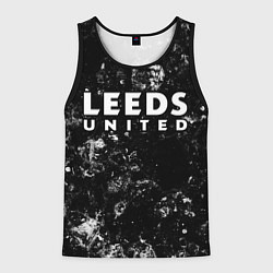 Майка-безрукавка мужская Leeds United black ice, цвет: 3D-черный