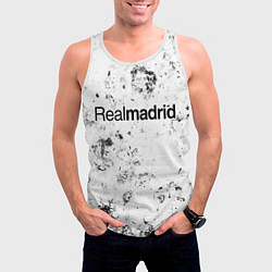 Майка-безрукавка мужская Real Madrid dirty ice, цвет: 3D-белый — фото 2