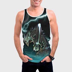 Майка-безрукавка мужская Кайдзю, цвет: 3D-белый — фото 2
