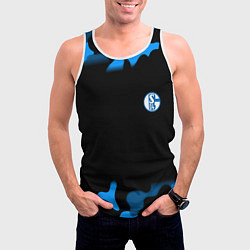 Майка-безрукавка мужская Schalke 04 fc camo, цвет: 3D-белый — фото 2