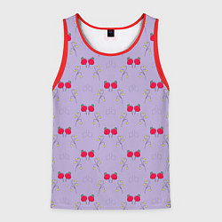 Майка-безрукавка мужская Ягоды на сиреневом, цвет: 3D-красный