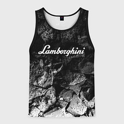 Майка-безрукавка мужская Lamborghini black graphite, цвет: 3D-черный