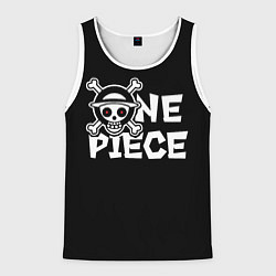 Майка-безрукавка мужская One piece - emblem, цвет: 3D-белый